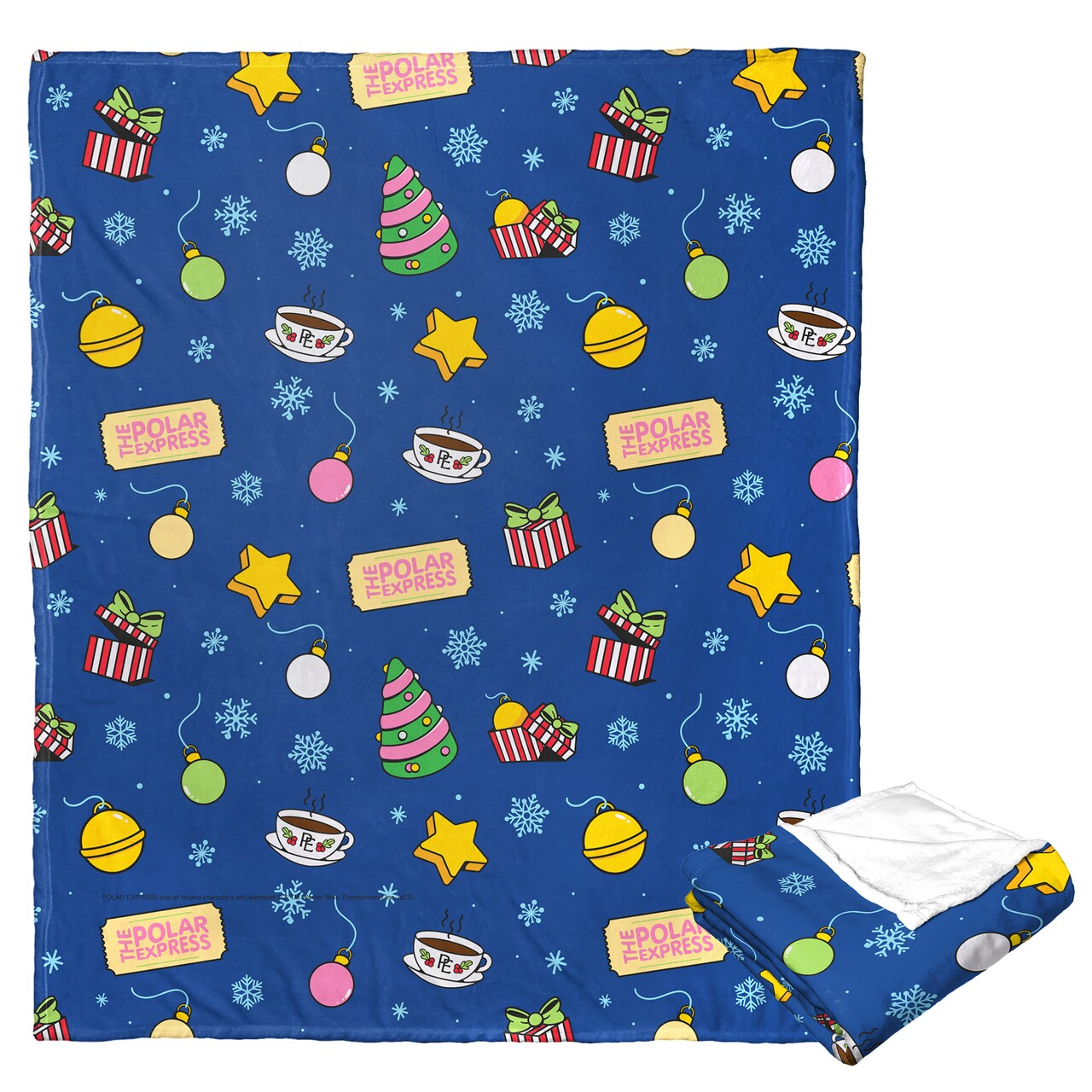 Warner Brothers Christmas Polar Express Silk Touch Throw Blanket